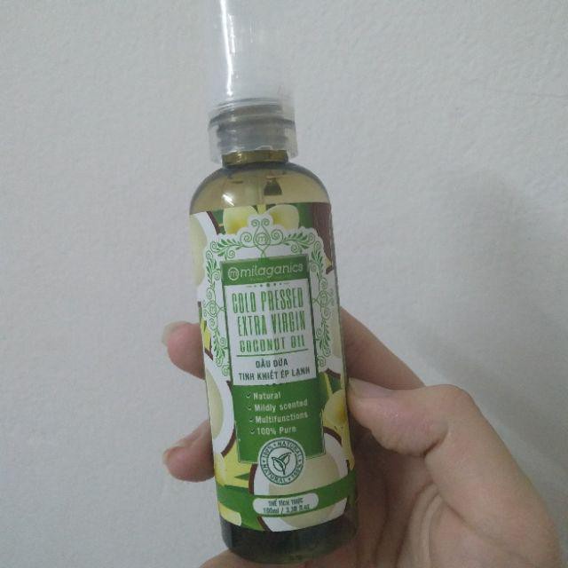 Dầu dừa nguyên chất Milaganics Dầu Dưỡng Da Extra Coconut Oil 150ml