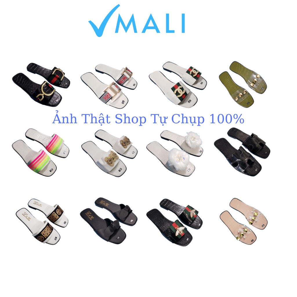 Dép lê nữ quai ngang thời trang đế bệt đẹp, có 12 mẫu tùy chọn. Ảnh Thật Shop Tự Chụp 100%, Mã D1 - MaLi