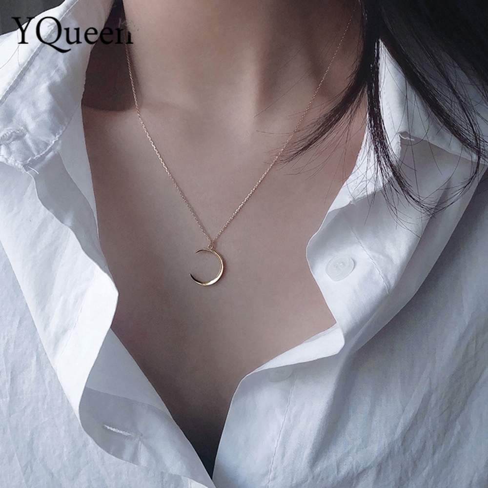 Dây Chuyền Hợp Kim Mặt Trăng Khuyết Đơn Giản