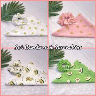 Set 2 món Bandana & Scrunchies 👧🏻👧🏻