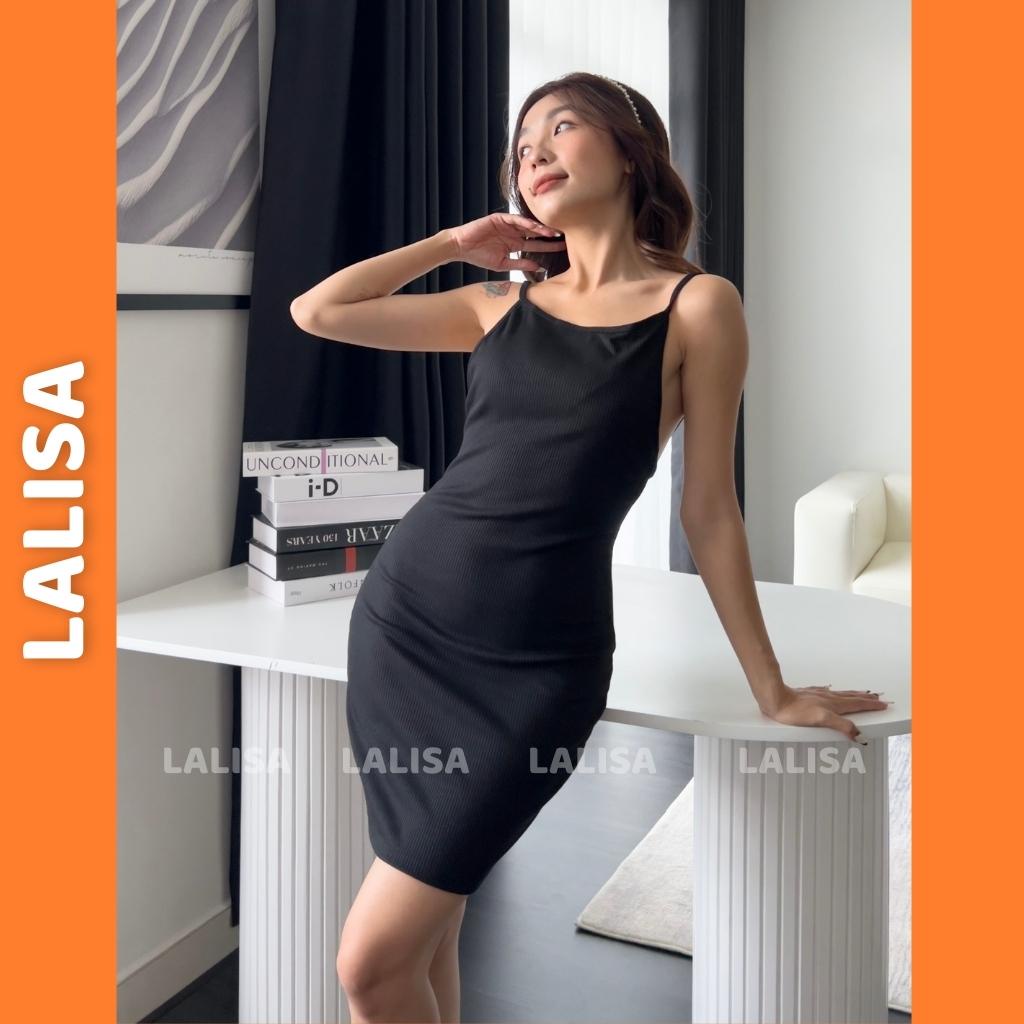 Váy Body 2 Dây LALISA Đầm Ôm Body Hai Dây Sợi Mảnh Thiết Kế Hở Lưng Sexy Sang Trọng VDE34