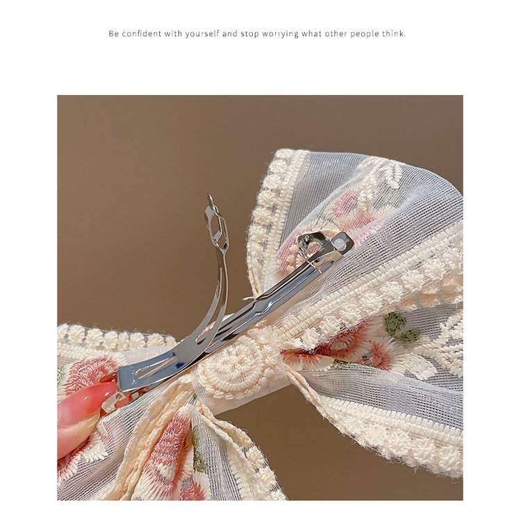 Kẹp Tóc Nơ Lưới Cỡ Lớn Thời Trang Hàn Quốc Xinh Xắn Cho Nữ