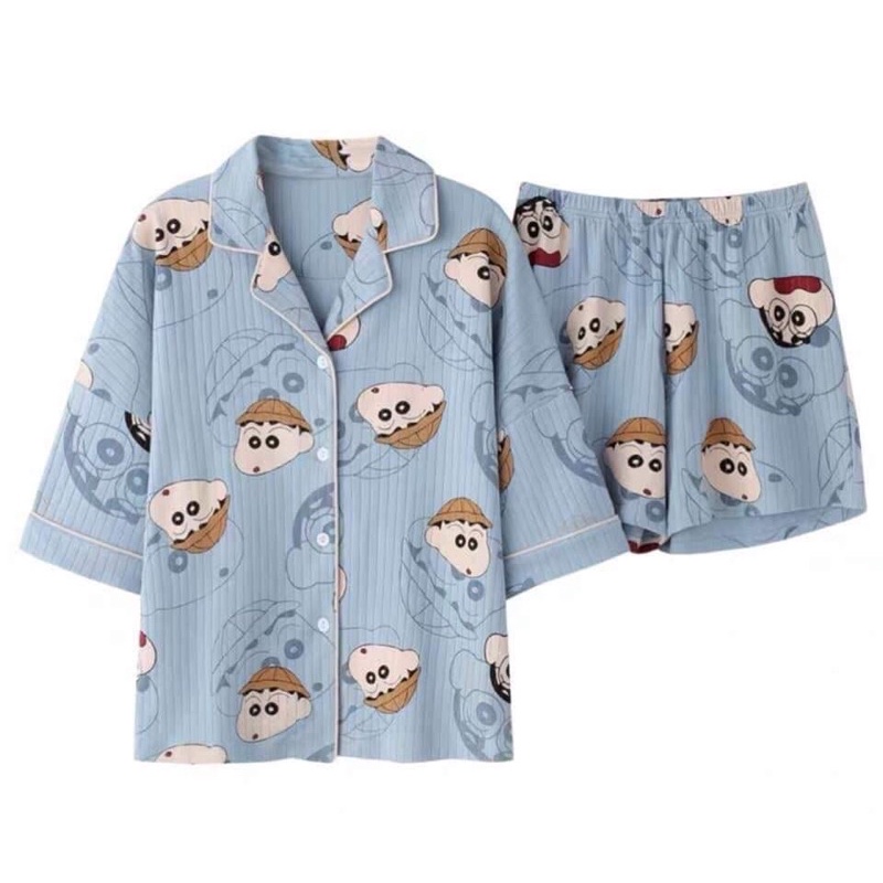 Bộ pizama cộc tay free size dưới 65kg