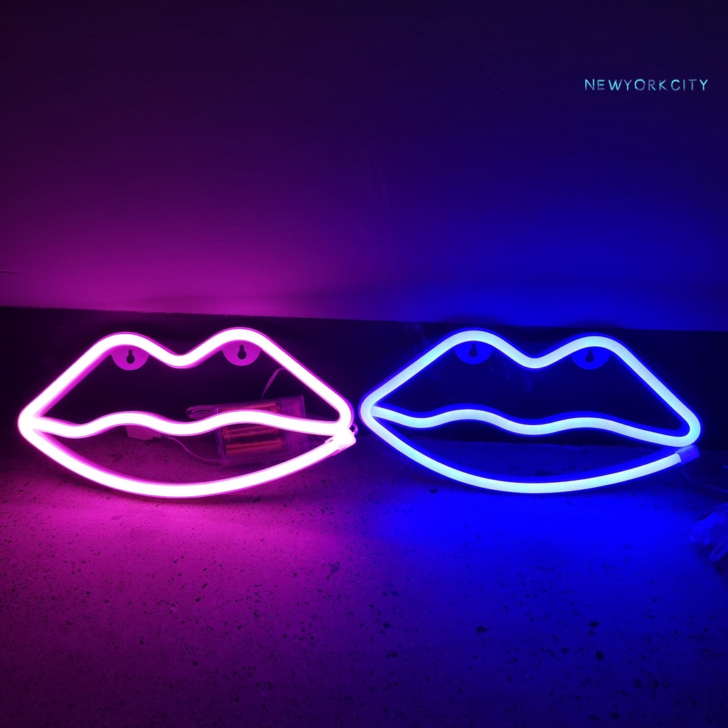 Đèn LED Neon Hình Đôi Môi Dùng Trang Trí Phòng Ngủ