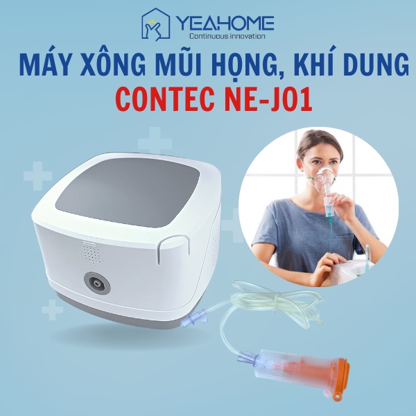 Máy Khí Dung Xông Mũi Họng Contec NE-J01 Sử Dụng Tại Nhà, Hàng Chính Hãng Chứng Nhận FDA Hoa Kỳ - Yeahome Care