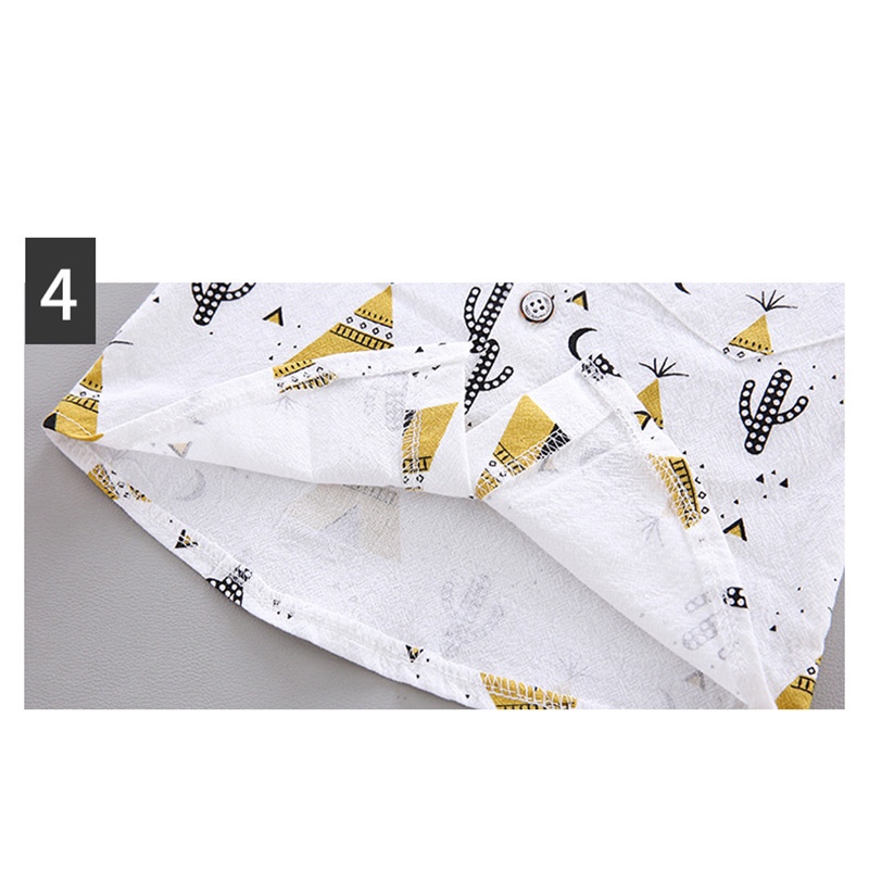 Set áo sơ mi và quần short thời trang xinh xắn cho bé trai