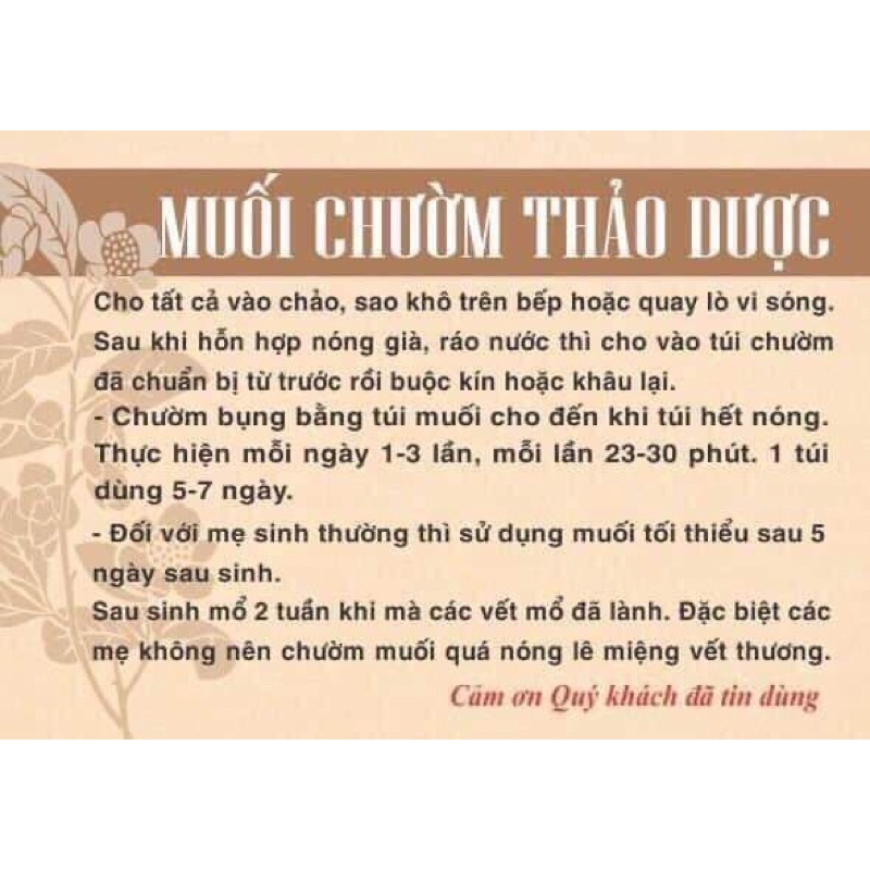 Muối chườm bụng thảo dược sau sinh,  co dạ con,giảm eo sau sinh