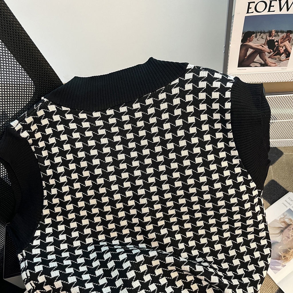 Áo Khoác Len Cardigan Cổ Chữ V Phong Cách Retro Phương Tây Mới