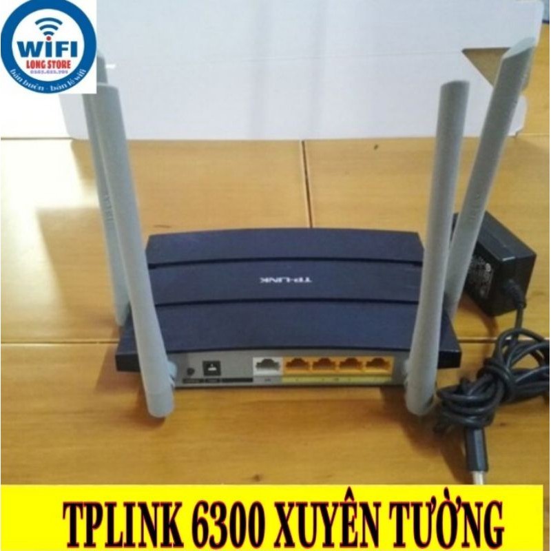 Cục phát wifi Tp-link 6300 ,1200mbs  4 râu 2 băng tần xuyên tường