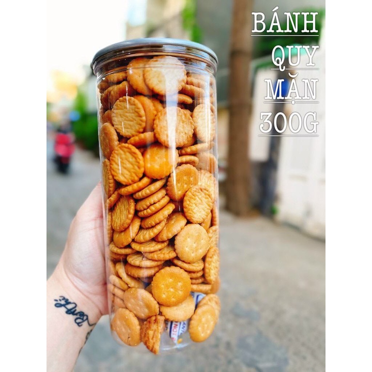 Bánh quy mặn hình tròn hũ 300gr