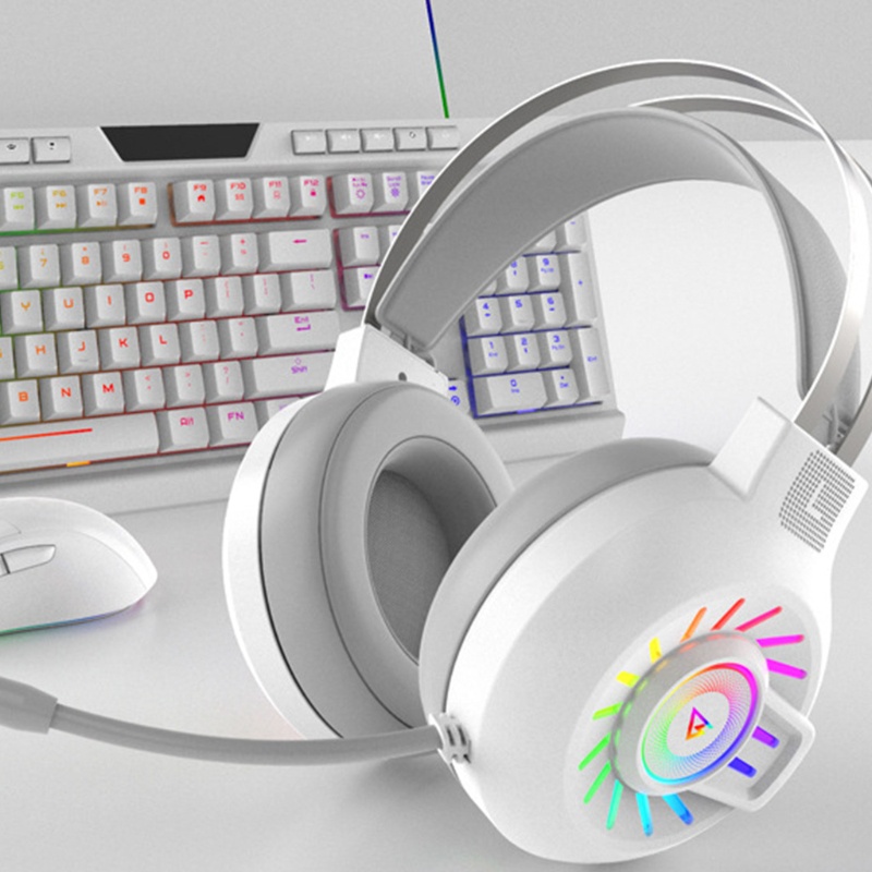 Tai Nghe Trùm Đầu Chơi Game Có Dây 3.5mm Kèm Đèn RGB