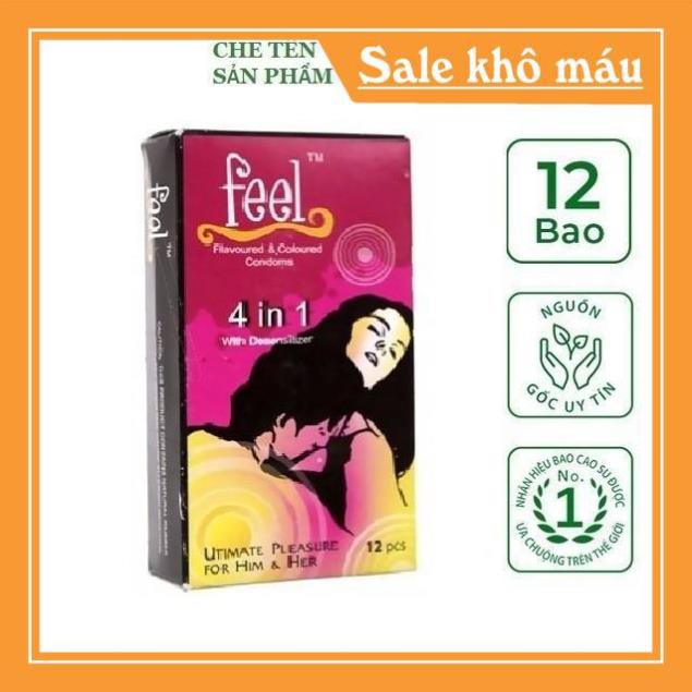 Bao Cao Su Gân gai Kéo dài thời gian 12 chiếc Feel 4 in 1 - Malaysia Love