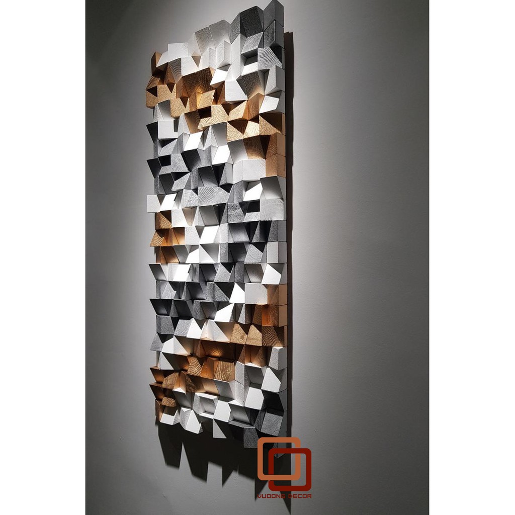 Tranh gỗ trang trí 3D ẤN TƯỢNG (Wood mosaic) - KÍCH THƯỚC 30x80cm