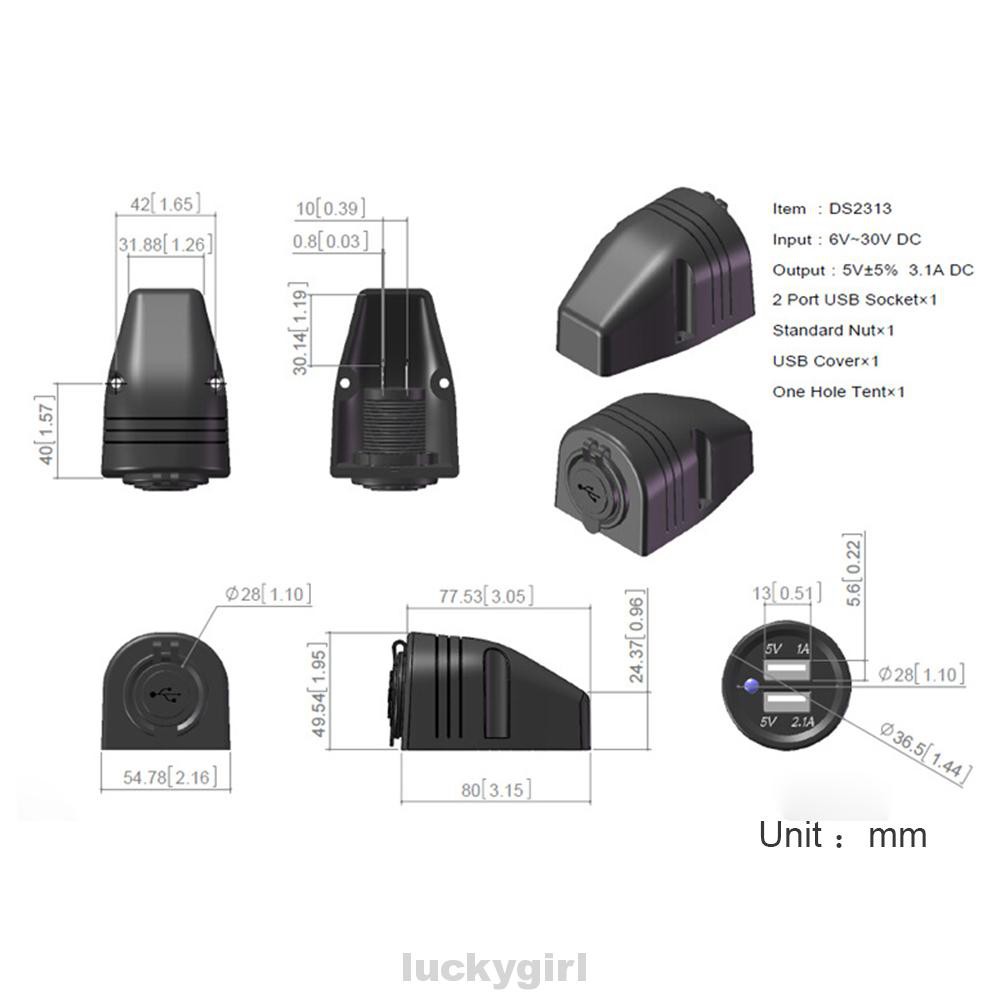 Ổ Cắm Điện Usb Kép Chống Thấm Nước