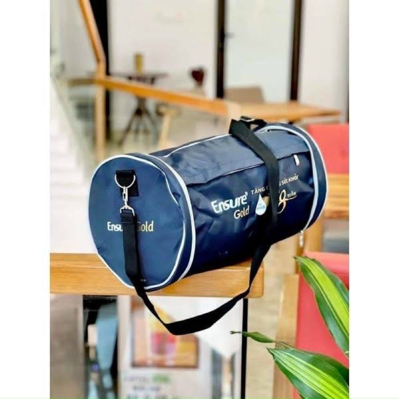 Túi trống Ensure xếp gọn tròn ( màu ngẫu nhiên ) - Túi trống du lich có kèm dây đeo - Hàng y hình 100%
