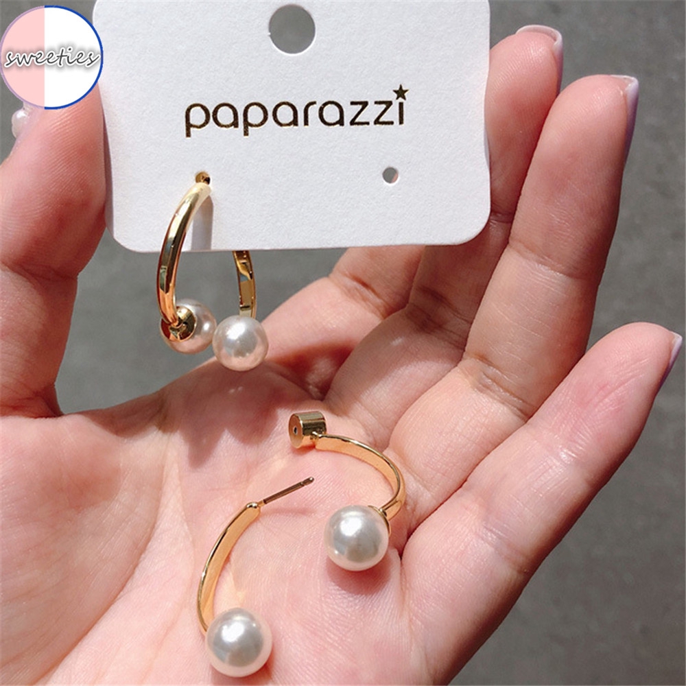 [Mã FAMAYFA giảm 10K đơn 50K] fashion woman simple Creative Hoop Earrings party gold jewelry gift