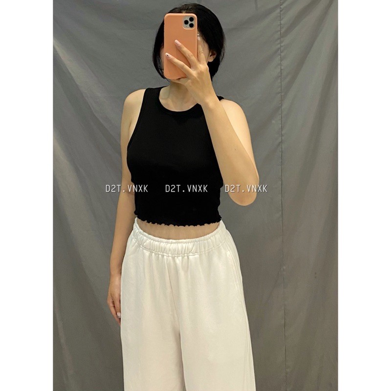 Áo Croptop Ba Lỗ Cuốn Biên VNXK
