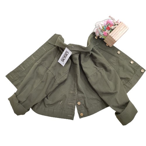 Áo khoác kaki jean nữ nhiều màu sắc, nút sau, vải kaki thấm hút mồ hôi tạo cảm giác cực kì mát mẻ