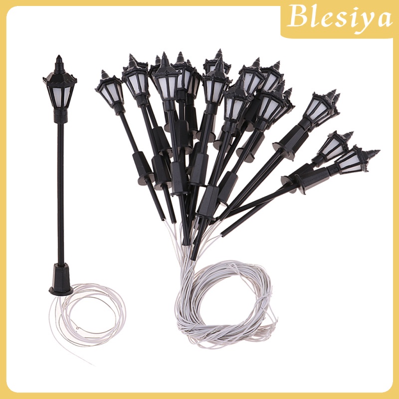 Bộ 20 Mô Hình Đèn Đường 3V 6.5cm Tỉ Lệ 1: 150