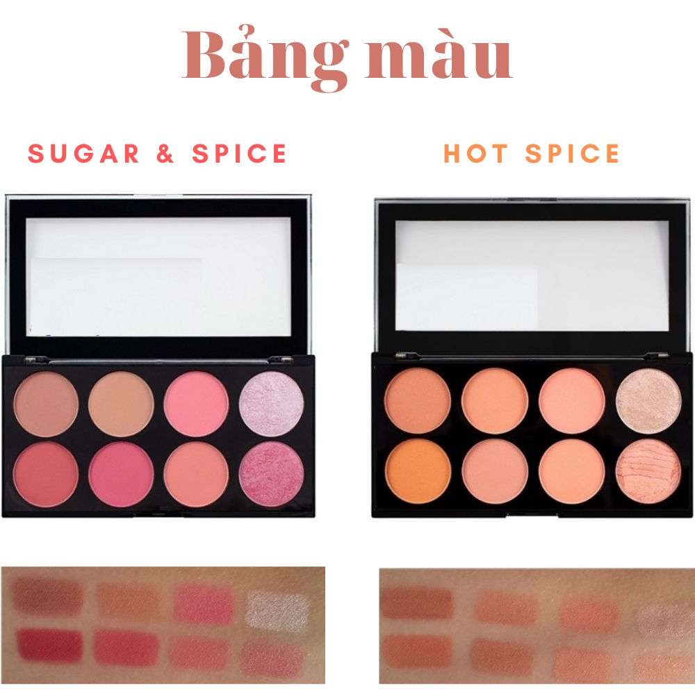 Bảng má hồng 8 ô Makeup Revolution Ultra Blush Palette tạo khối, bắt sáng