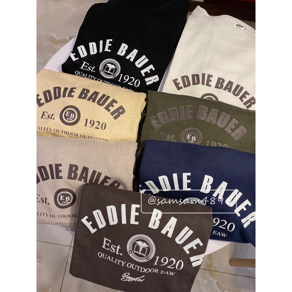 Áo Phông Oversize In EDDIE BAUER 3158 Chất Tuyết Nhung, Cotton Khô Mặc Đôi Nam Nữ Samsam4896