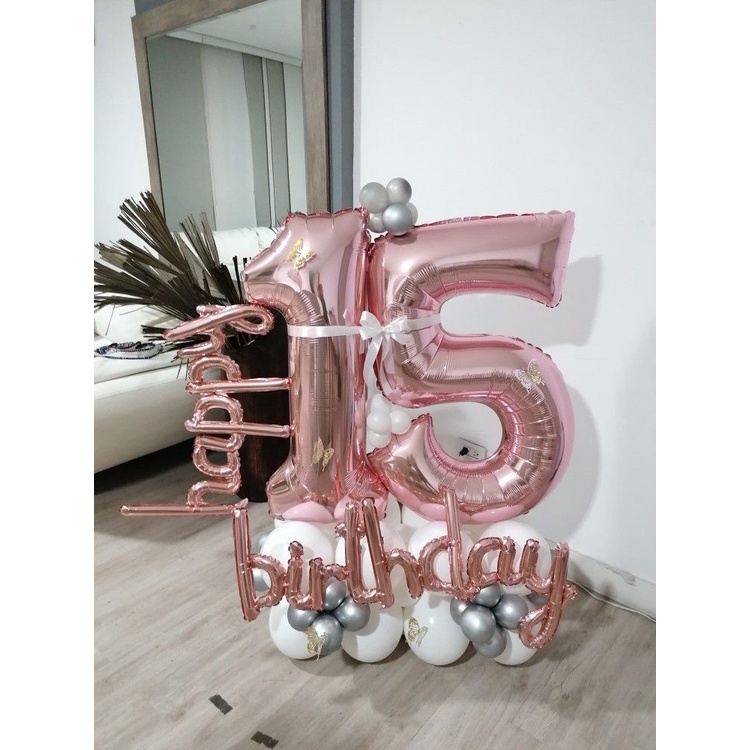 Bóng chữ Happy birthday liền kiểu mới trang trí sinh nhật