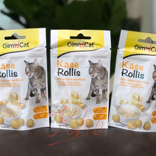 Gimcat Kase Rollis - viên dinh dưỡng vị cheese 40g