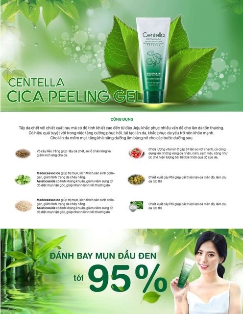 Tẩy da chết Beauskin Centella Cica Peeling Gel 150ml