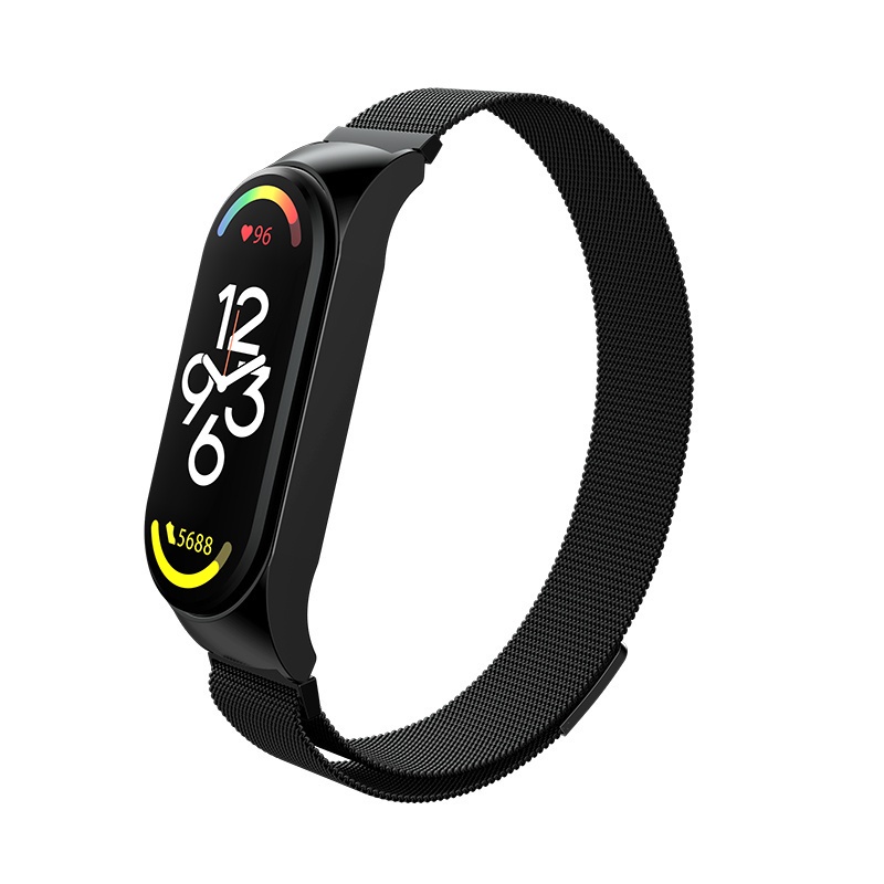Dây đeo đồng hồ thông minh Jansin bằng kim loại nam châm thay thế cho Xiaomi mi band 7