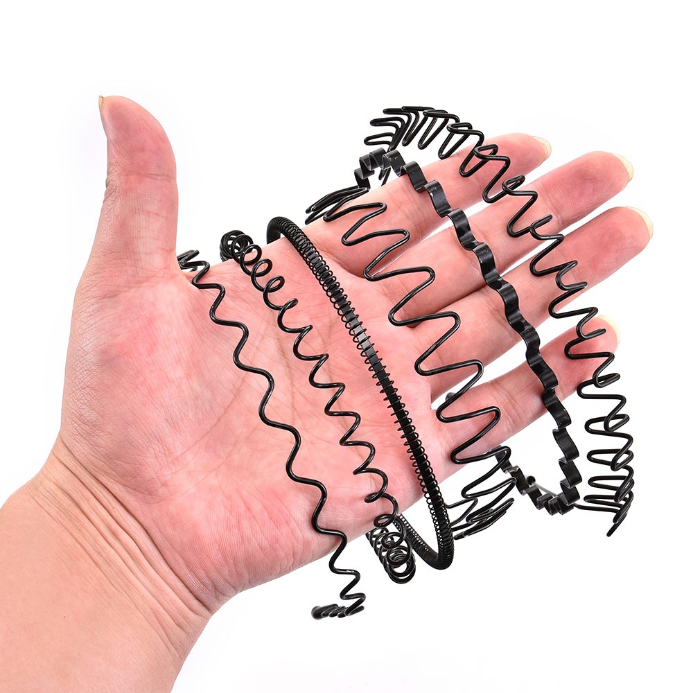 Set 6 Băng Đô Cài Tóc Bằng Kim Loại Màu Đen Phong Cách Alice Cho Nam Và Nữ