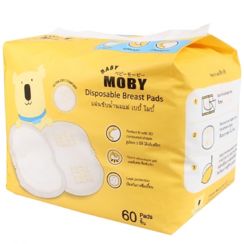 Miếng lót thấm sữa Baby Moby (60 miếng)