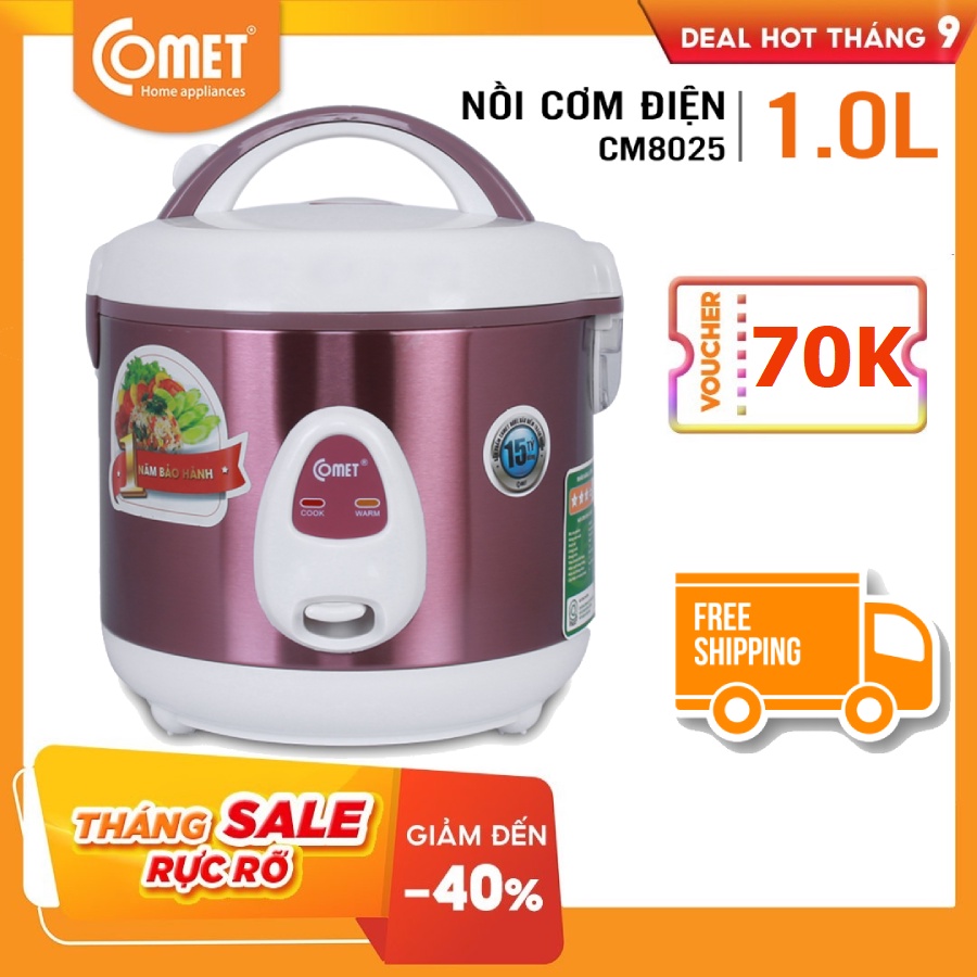 Nồi cơm điện nắp gài 1.0L COMET - CM8025