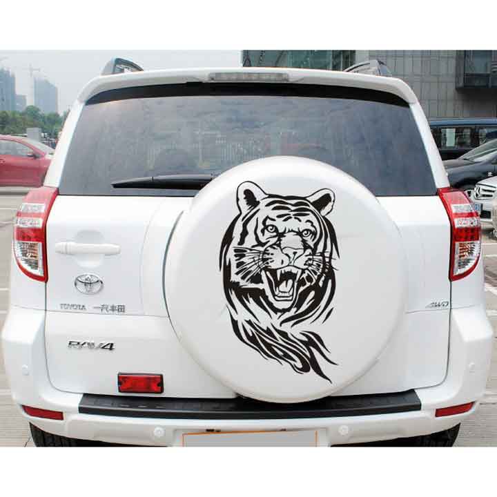 Decal Nhãn Dán Xe Trang Trí Ngoài Ô Tô Hình Con Hổ