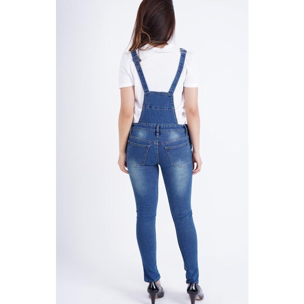 Bộ Áo Liền Quần Jeans Ếch Cho Nữ Tuổi Teen Phong Cách Hàn Quốc