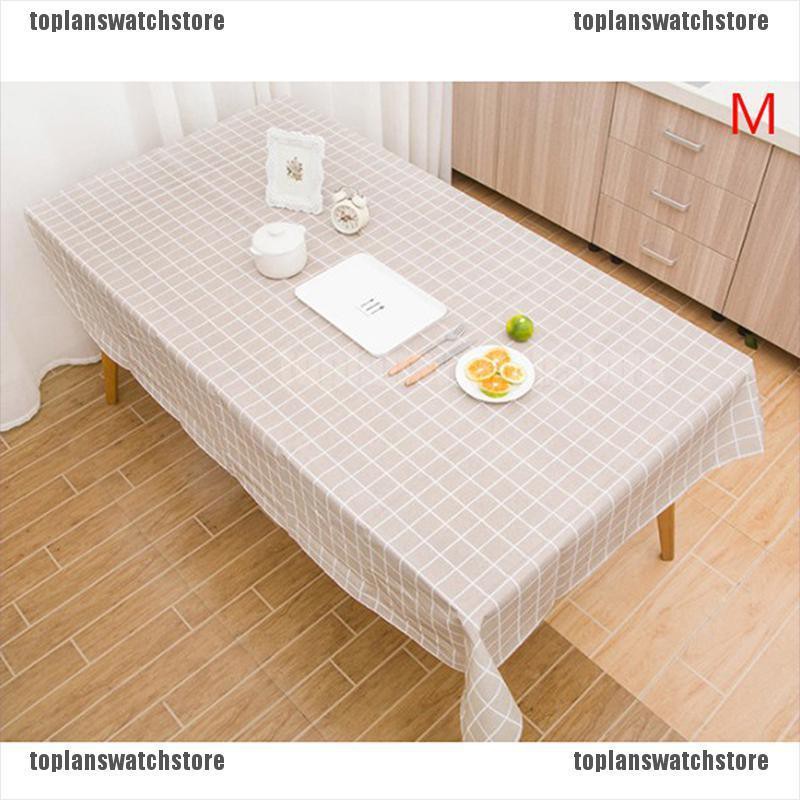 Khăn Trải Bàn Vải Lanh Kẻ Caro Trắng Đen Sang Trọng