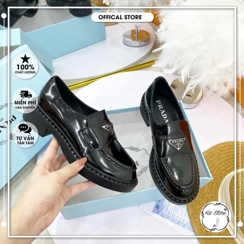 👠👟 Giày đế cao prada da bóng fullbox ⚡