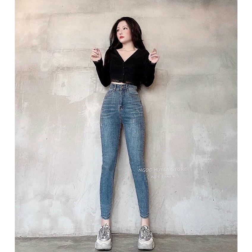Quần Jean Ống Loe Rách Gấu Nữ Co Giãn Cắt Gấu [ CÓ ẢNH THẬT]  Quần Bò Ống Bó Cạp Cao | BigBuy360 - bigbuy360.vn