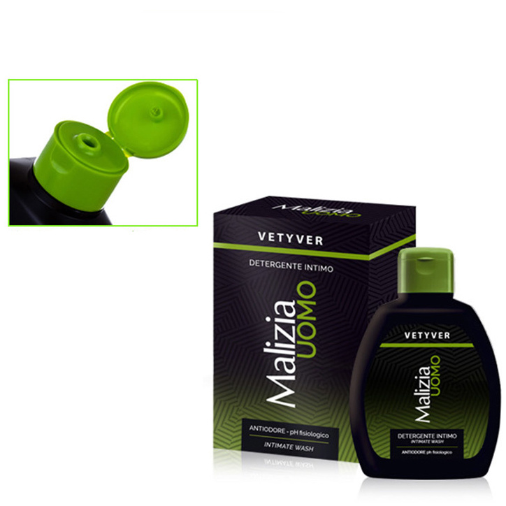 Dung dịch vệ sinh nam Malizia Vetyver Uomo hương cỏ thơm cao cấp Italia 200ml - Hàng chính hãng