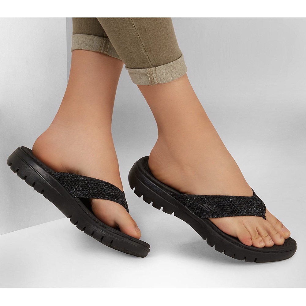 Skechers Nữ Dép Xỏ Ngón On-The-GO Flex - 140284-BKGY