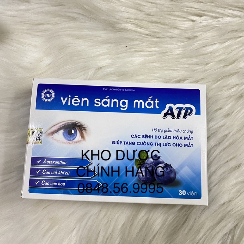 Viên Uống BỔ MẮT Sáng Mắt ATP hộp 30viên - Giúp Tăng Cường Thị Lực, Giảm Khô Mắt, Mỏi Mắt, hạn chế quá trình lão hoá mắt