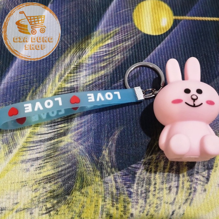 Móc khóa thỏ CONY bóp kêu dễ thương gắn cặp sách, chìa khóa