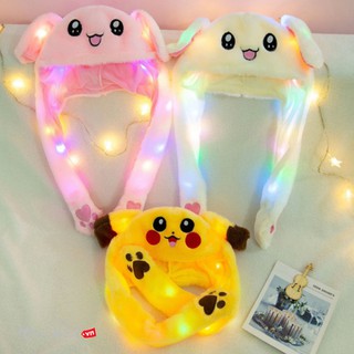 Nón Tai Thỏ Và Pikachu Có Led - Dễ Thương