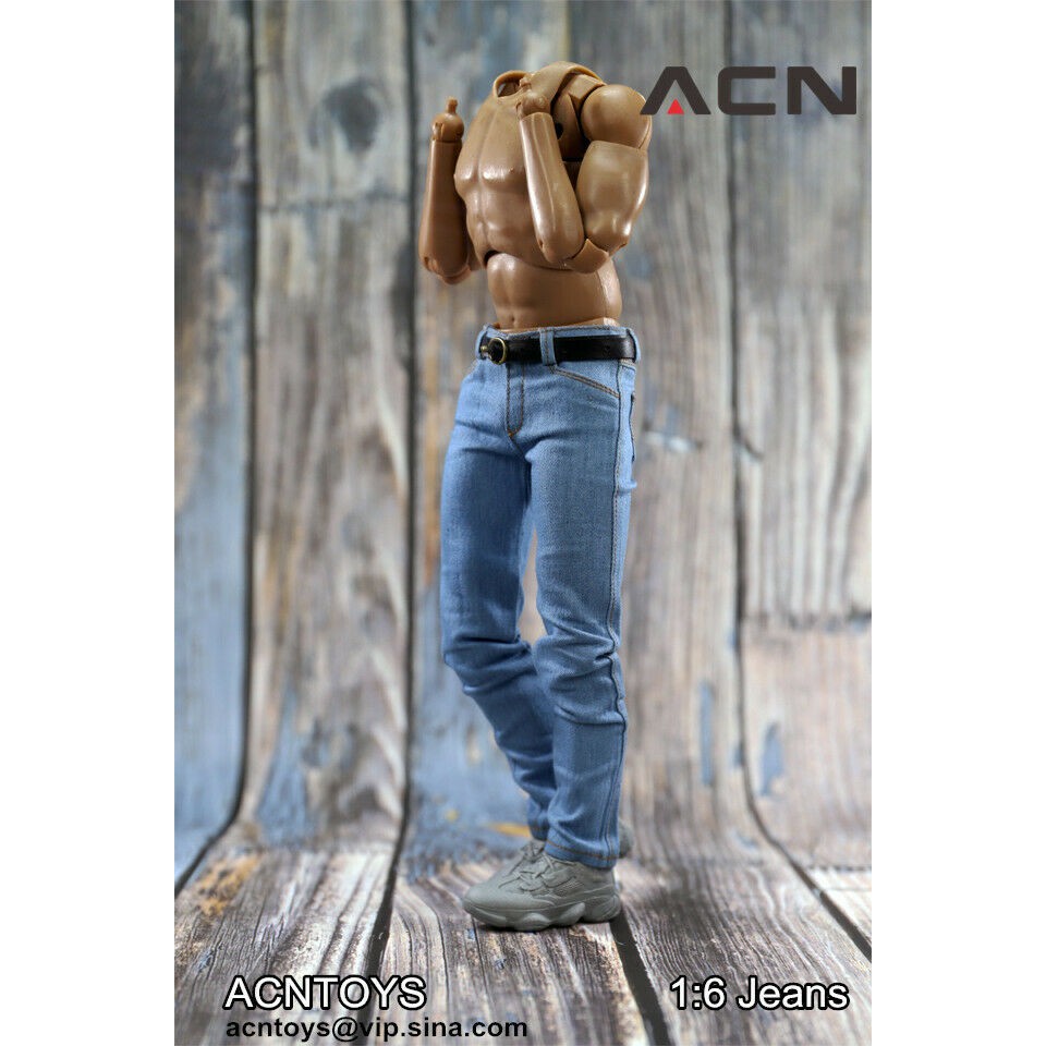 Quần jean dài và Thắt lưng tỉ lệ 1/6 dành cho mô hình nhân vật 12"