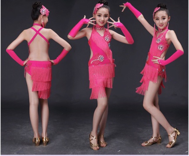 Đầm yếm khiêu vũ bé gái