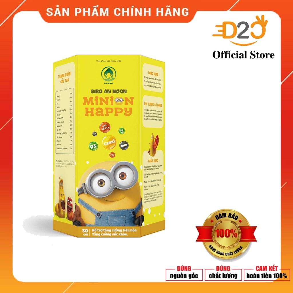 Siro Ăn Ngon Minion Happy Tốt Cho Tiêu Hoá, Tăng Đề Kháng Cho Trẻ Ăn Ngon, Ngủ Ngon