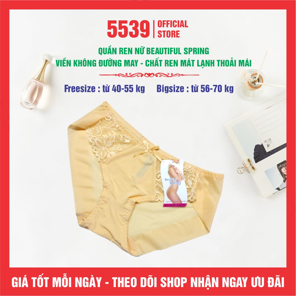 Quần lót ren cao cấp viền không đường may, chất ren mát lạnh thoải mái, co giản tốt, màu lấy ngẫu nhiên không trùng