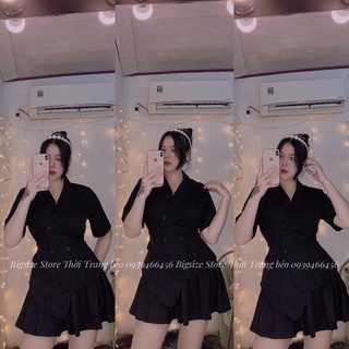 SET VÁY ÁO VEST LỆCH TÀ [ BIGSIZE 60-90KG ]