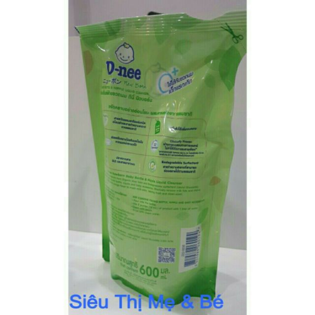 Nước rửa bình sữa , rau củ dnee 600ml Thái Lan