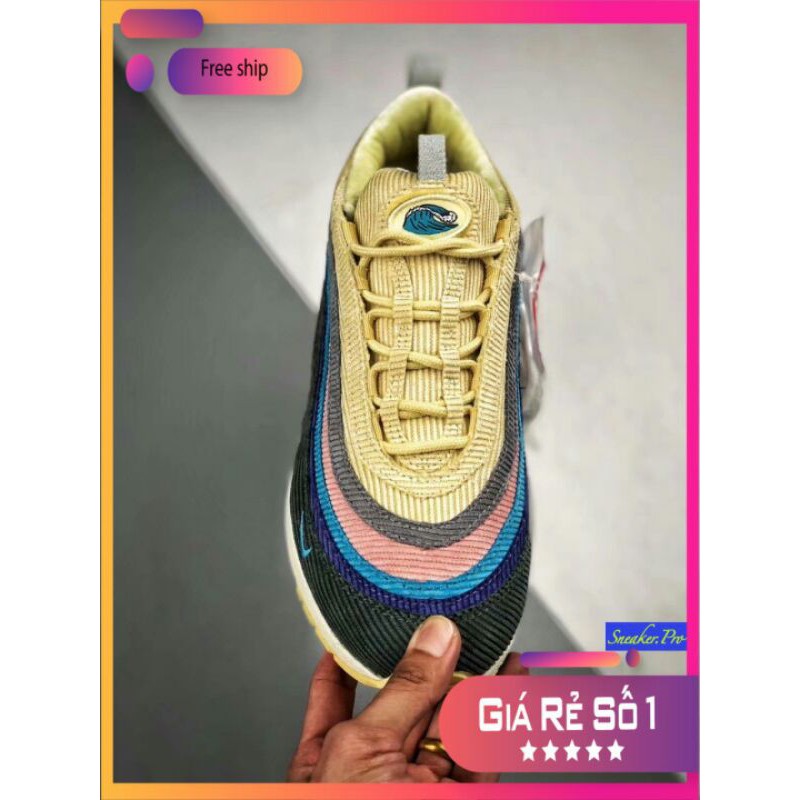 Giày thể thao sneaker  AIR MAX 97 Sean Wotherspoon bảy màu da lộn siêu đẹp cho cả nam và nữ siêu đẹp !!! . : : : : : ~