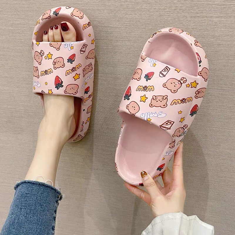 FREE SHIP Dép bánh mỳ siêu êm cực xinh , Dép lê nữ hoạt hình cute 102